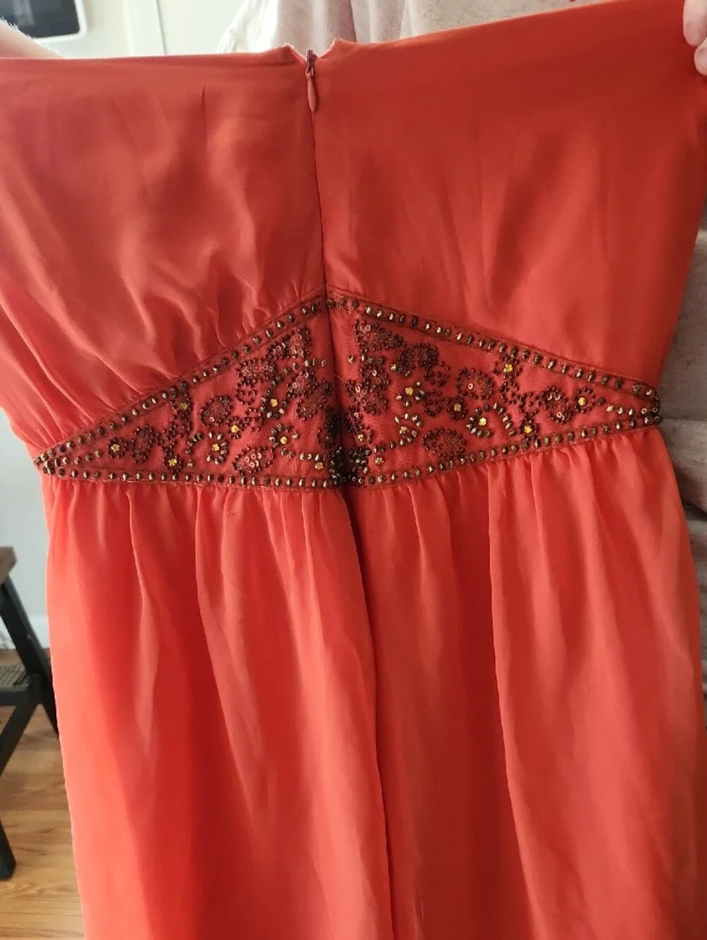 Vintage Free People Coral-Red Mini Blouse Sz 8